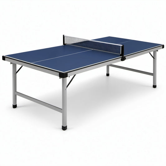 Tavolo da ping pong blu 274 x 152,5 x 76 cm in pannello composito e acciaio con rete inclusa